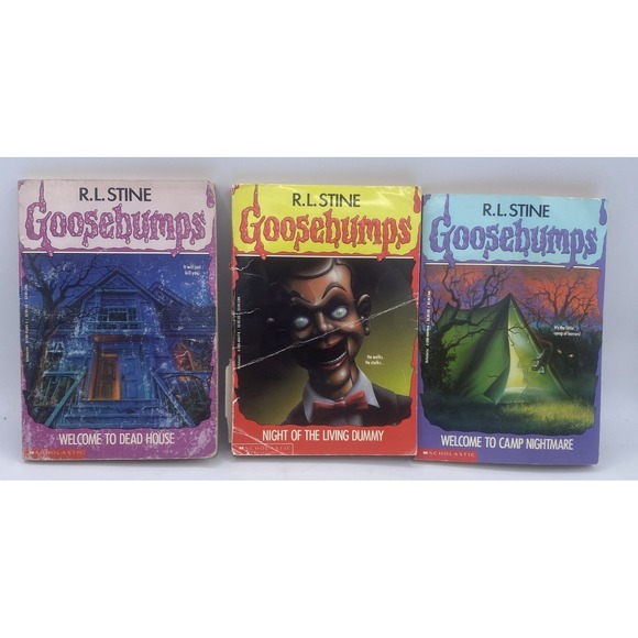 Other - 1992 First Printing Goosebumps R.L. Stine Lot‎ Of 3 Dead House, Dummy,Nightmare